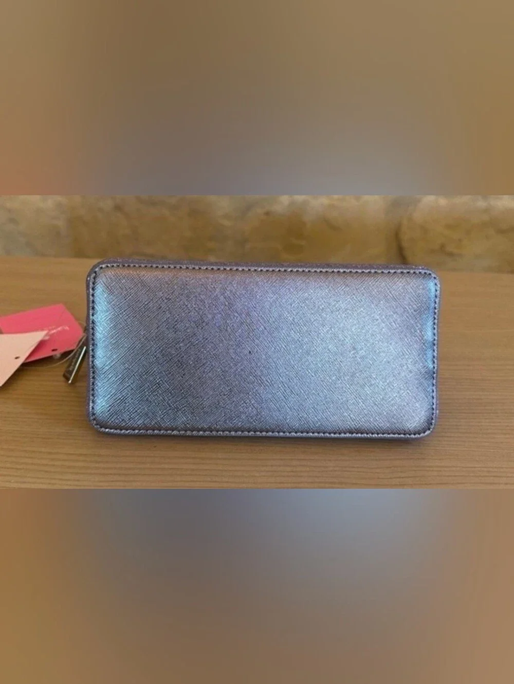 NWT Kate Spade New York Tinsel Glitter Cosmetic Case - Lilac Frost Purple RARE
